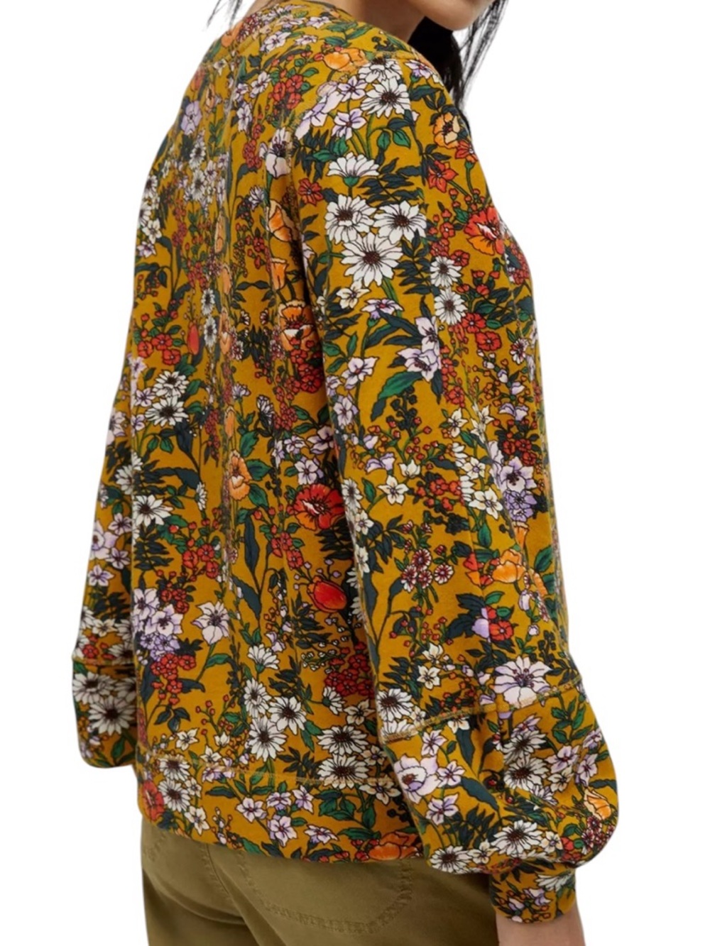 Anthropologie Maeve Floral Wildflower Sweatshirt Anthropologie Floral S - Picture 9 of 9